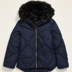 NWT Frost-Free Faux-Fur Lined Hooded Puffer Jacket